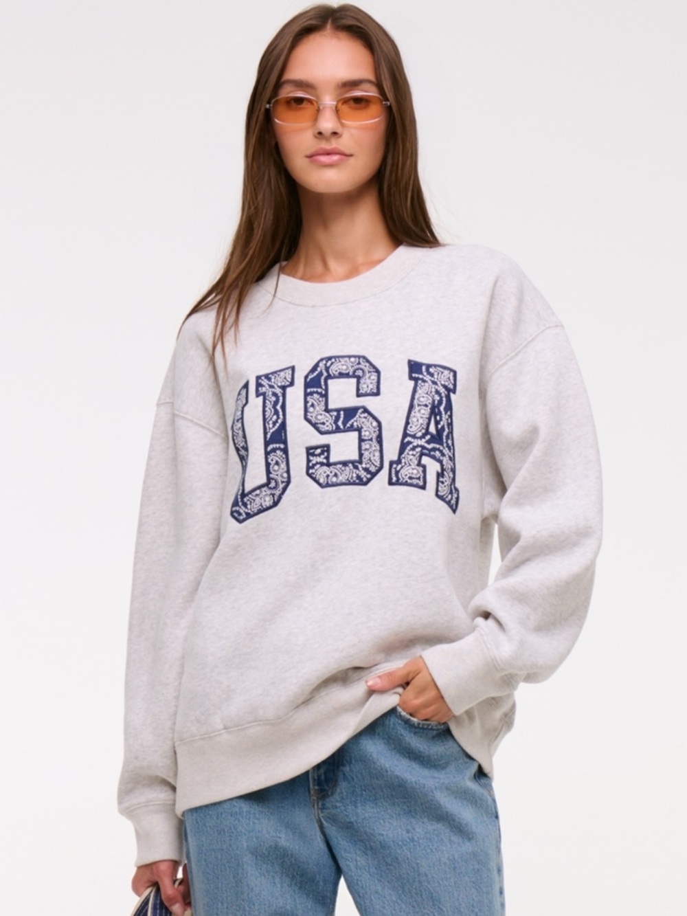 Abercrombie & Fitch USA Oversized Sunday Crew, Size XXSMALL - Picture 2 of 16